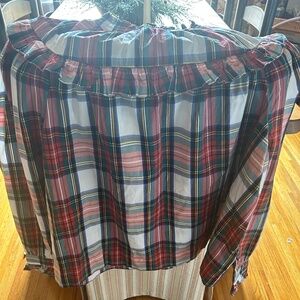 J.Crew Tartan Holiday Blouse